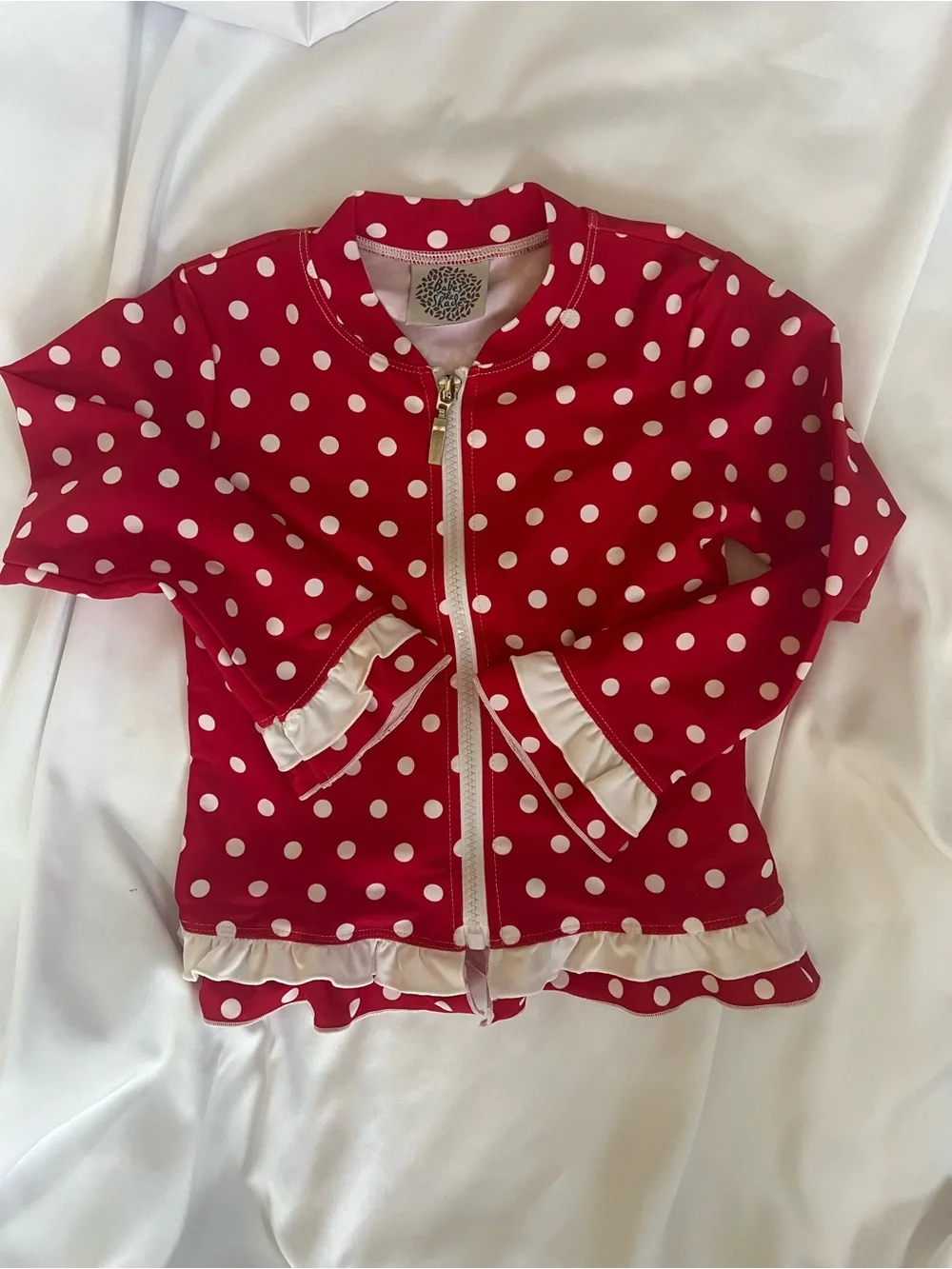 Babes in the Shade Red Polka Dot Rash Guard | Girls Size 4